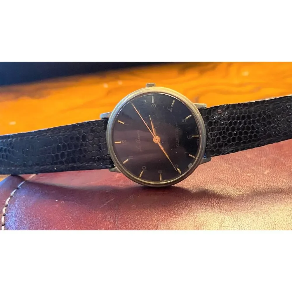 VTG Men's 32mm Le Baron Watch, Black Face and Band